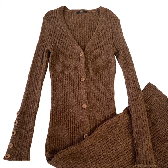 COIN 1804 Women’s Button Long Dress One Size Brown - Picture 2 of 8